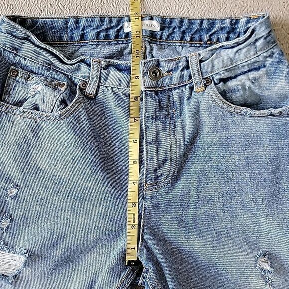 Anthropologie Avec Les Filles Straight Leg Distressed High Rise Jeans - Size 26 - Picture 5 of 14